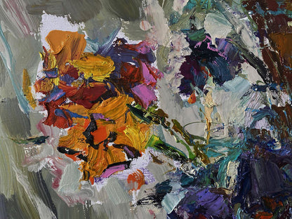 Vibrant Dream Grass oil painting by Oksana Ivanyuk with bold strokes