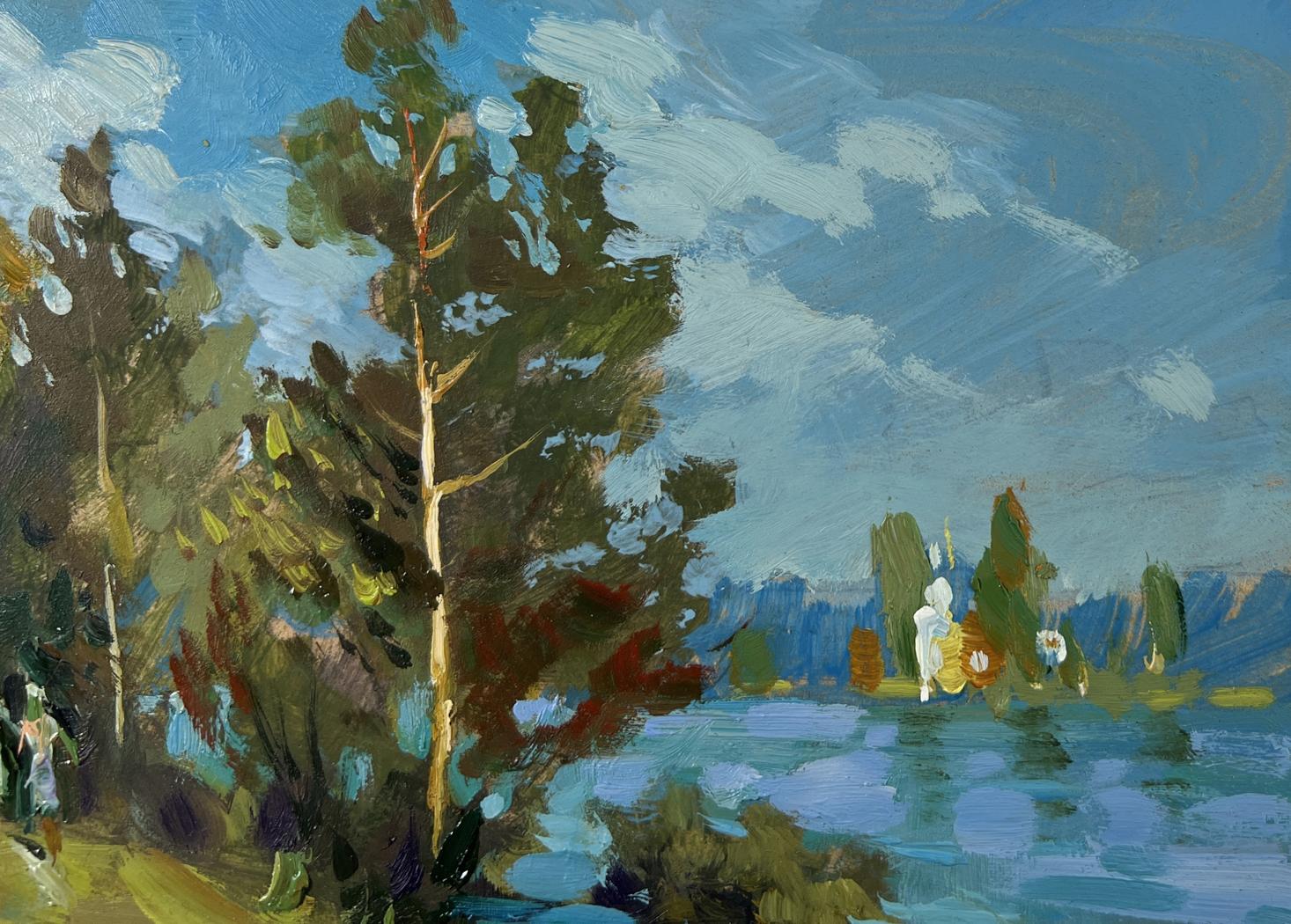 Vibrant impressionistic oil painting Together in Nature by Yuriy Suprunchuk
