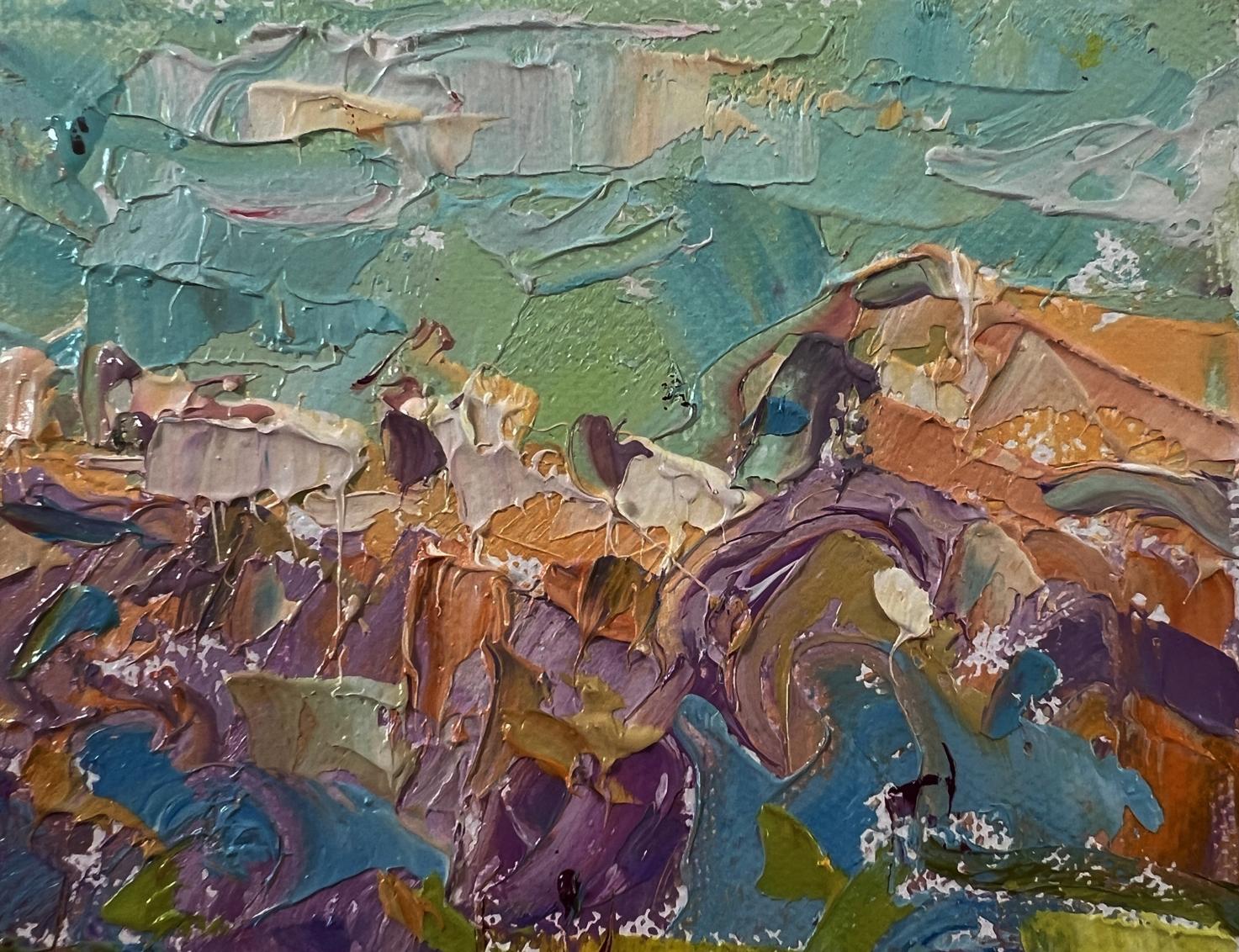 Oil painting A walk outside the village by Oleksiy Ivanyuk impasto landscape