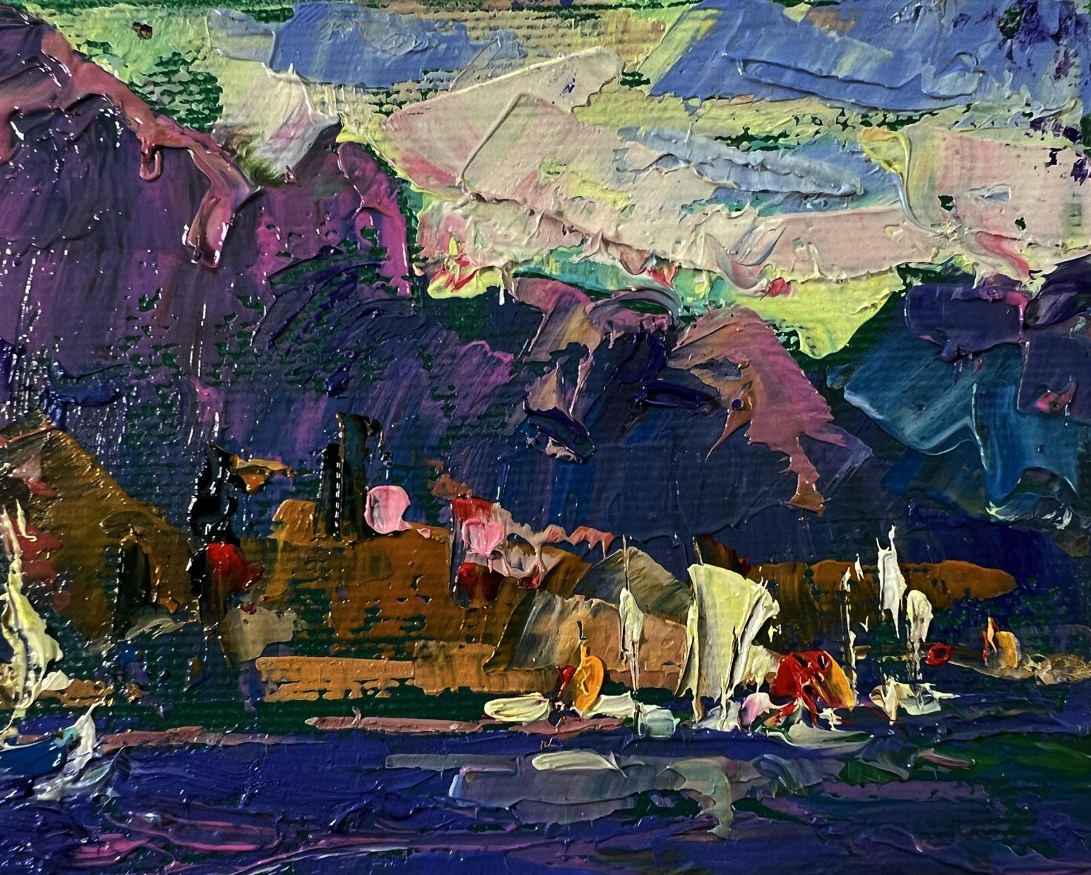 Vibrant impressionist oil painting Summer river breeze by Oleksiy Ivanyuk