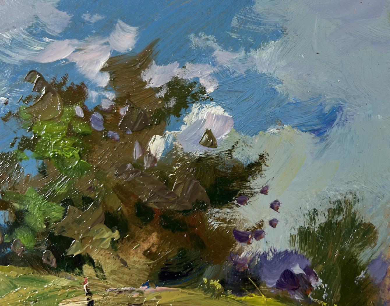 Vibrant impressionist oil painting Afternoon on the pasture by Yuriy Suprunchuk