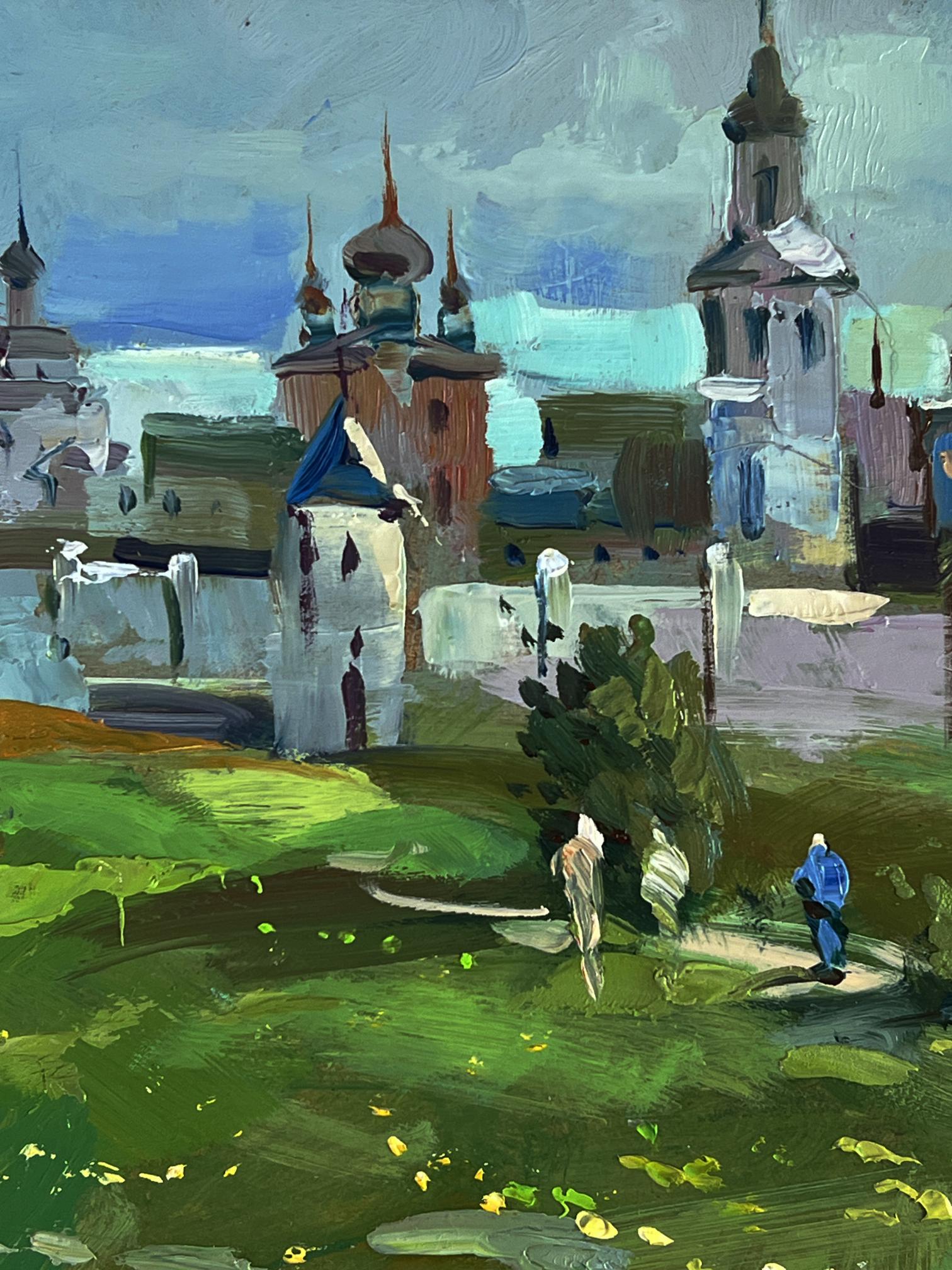 Vibrant impressionistic oil painting of City Monastery by Yuriy Suprunchuk