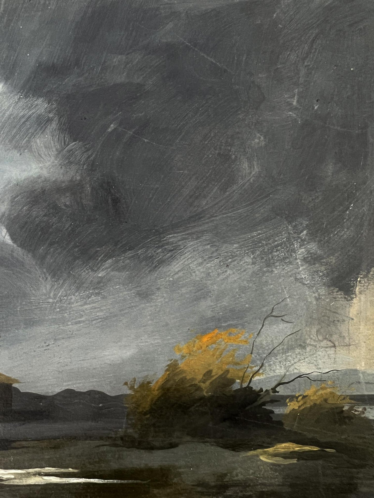 Dramatic oil painting of stormy sky by Oleg Litvinov