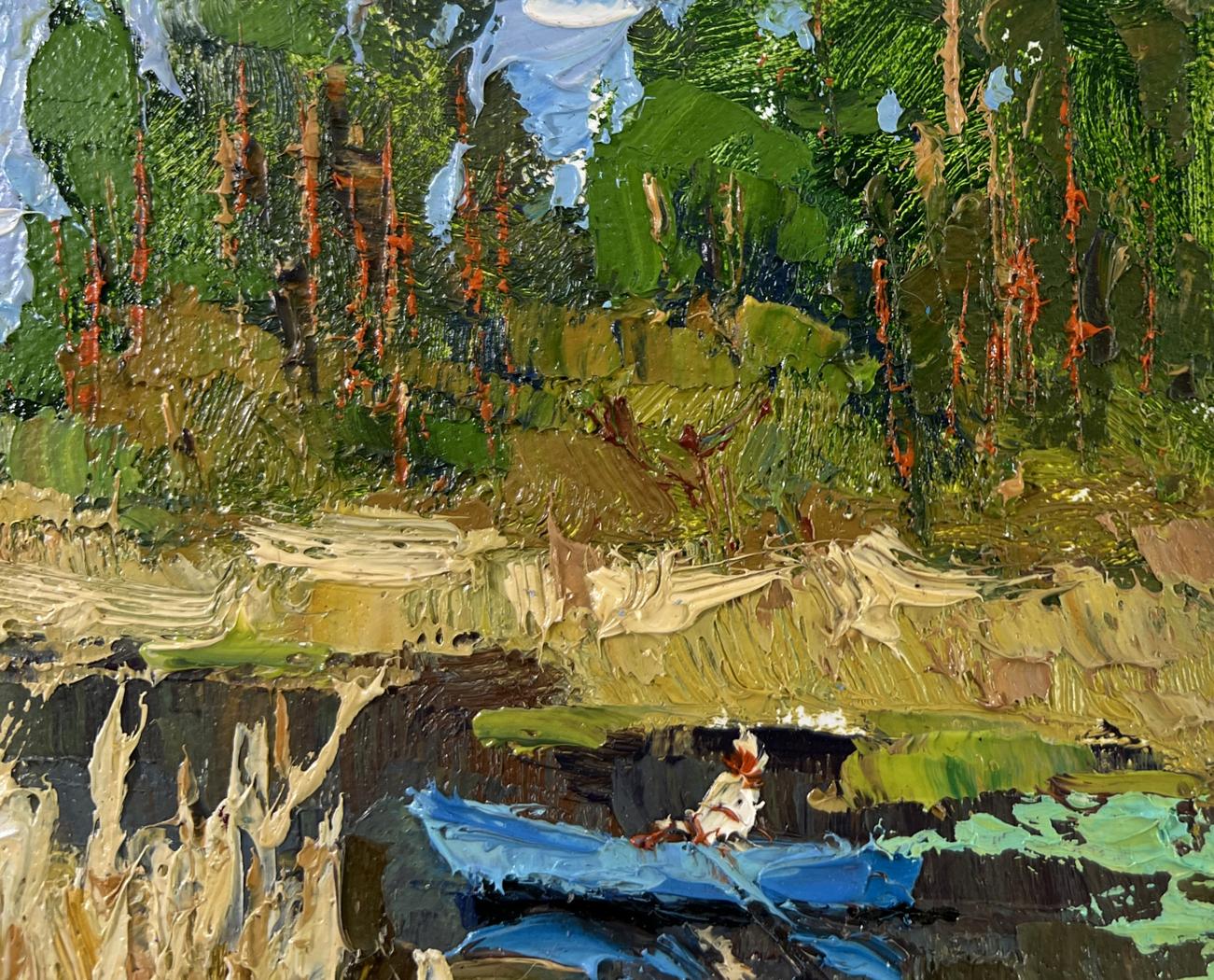 Vibrant impressionist oil painting Where Water Sleeps by Oksana Ivanyuk