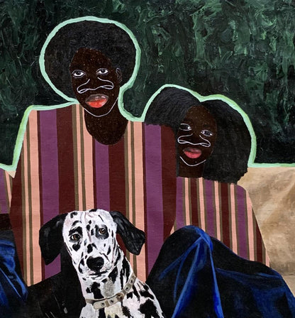 Dalmatian dog in Acrylic painting Bound by Light by Akintomide Akinshola