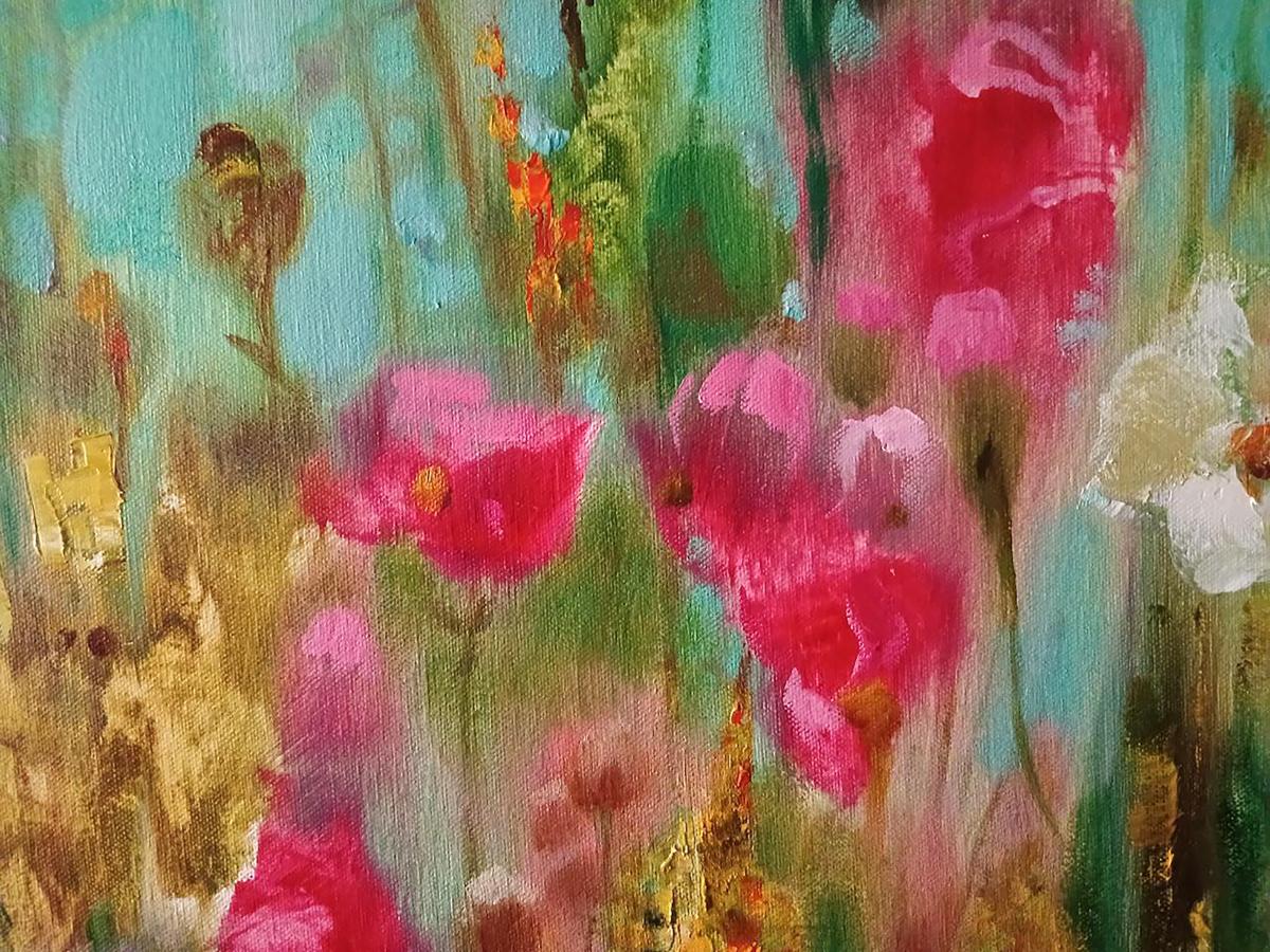 Abstract oil painting Spring flowers Anatoly Tarabanov