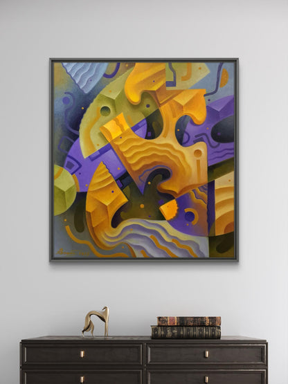 Oil painting Mental puzzles Sergey Voichenko