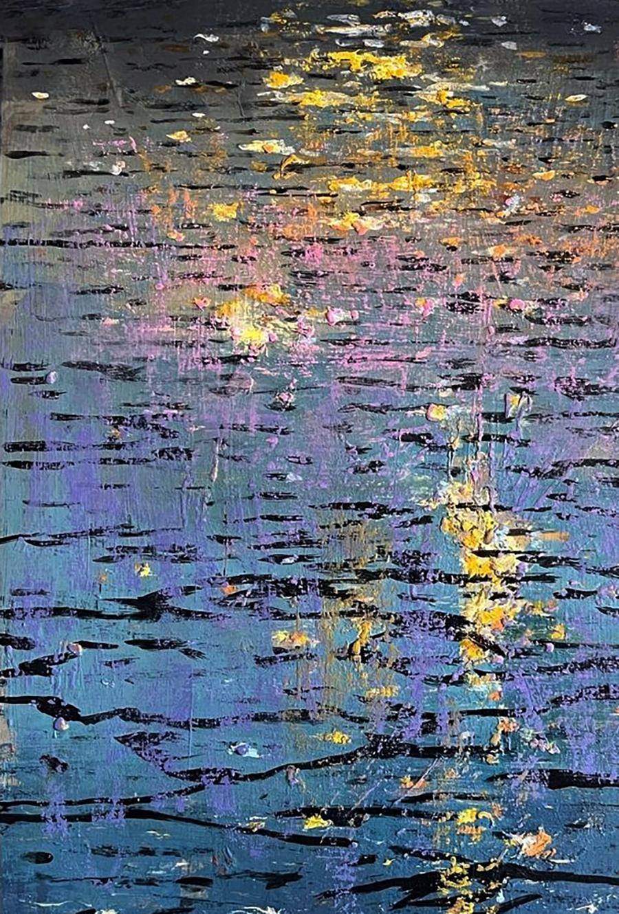 Oil painting Reflection at sea by Juan Angel Gonzalez de la Calle