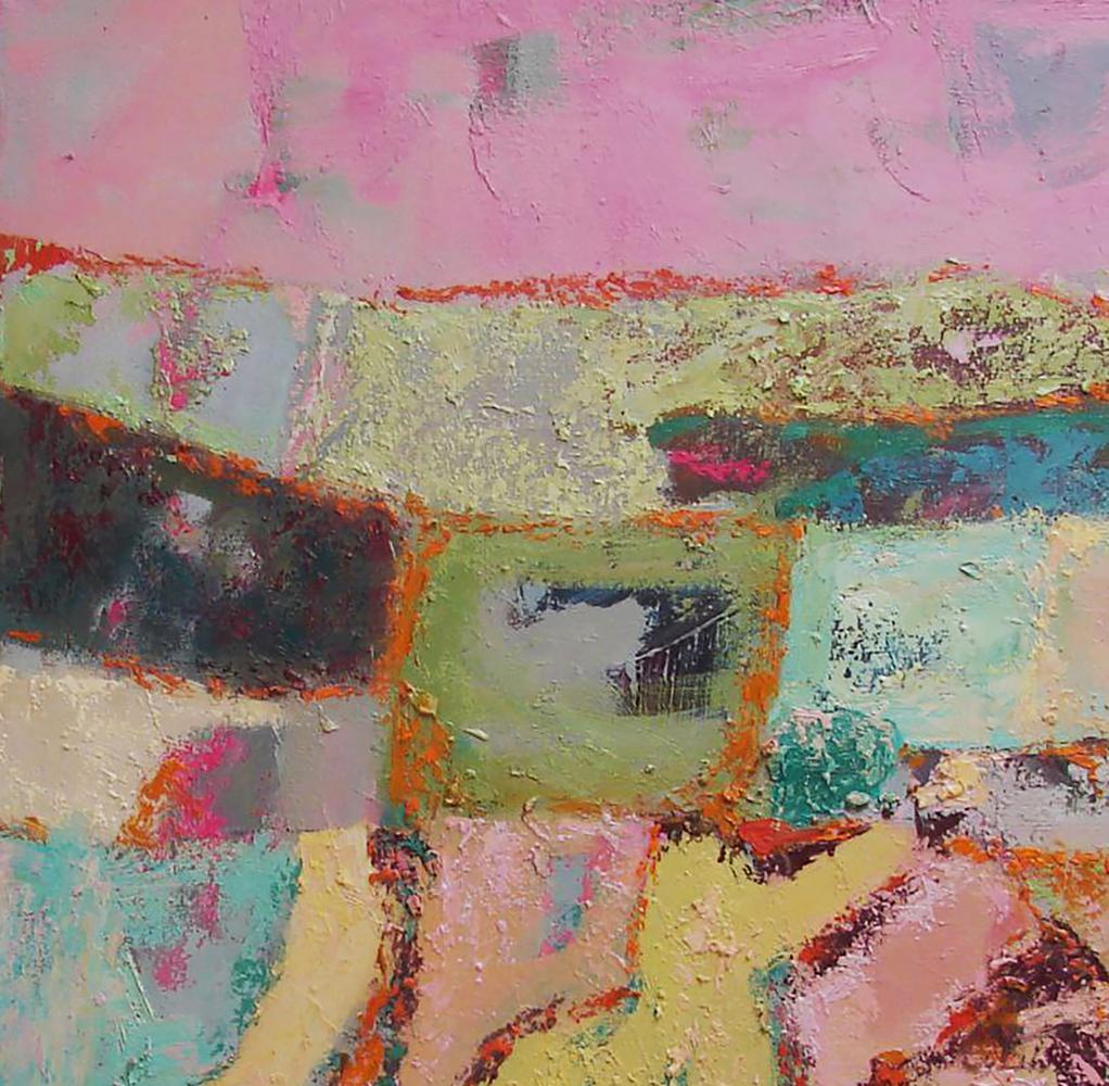 Oil painting pastel landscape by Tatyana Shulyak with vibrant textured brushstrokes