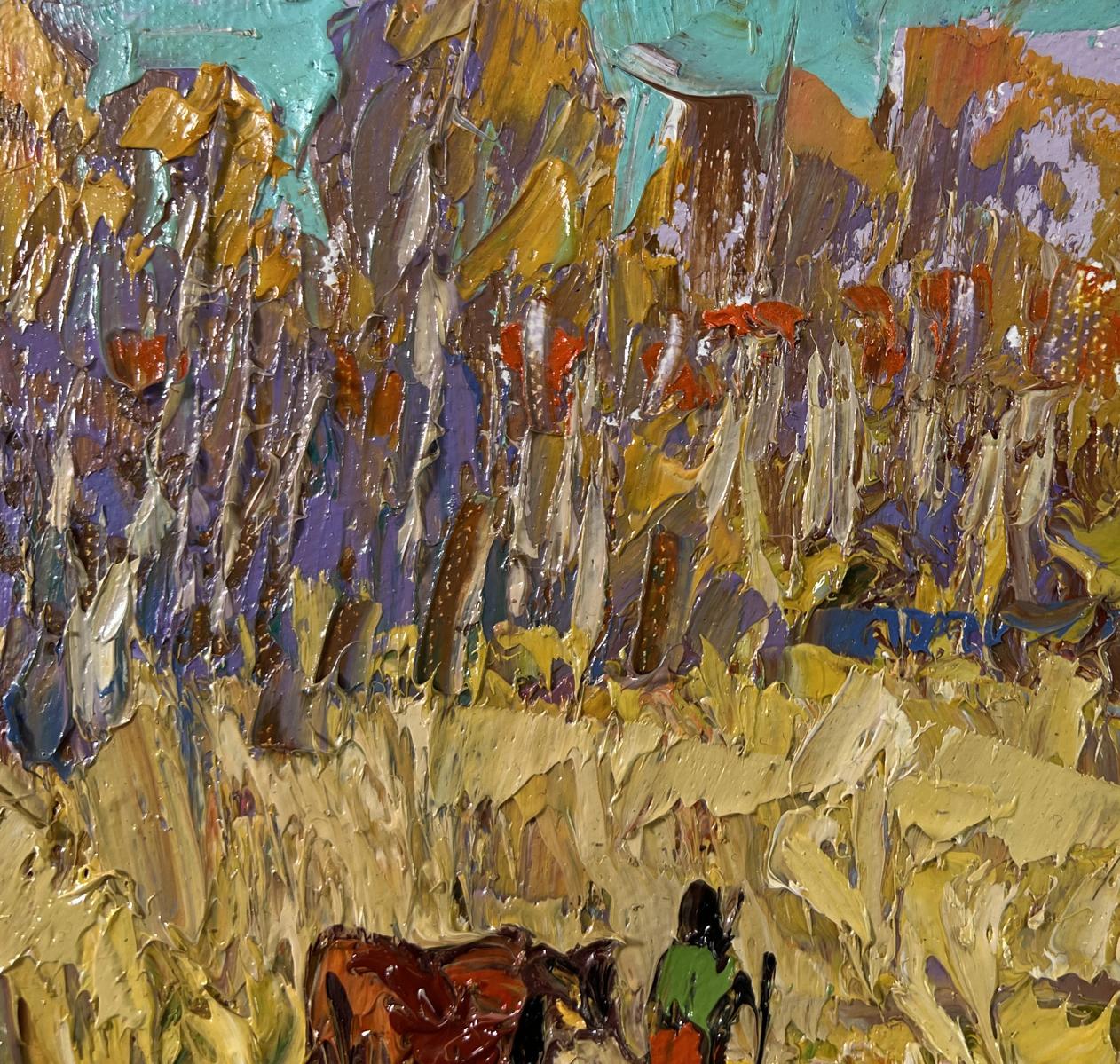 Vibrant impressionist oil painting At the forest edge by Oleksiy Ivanyuk