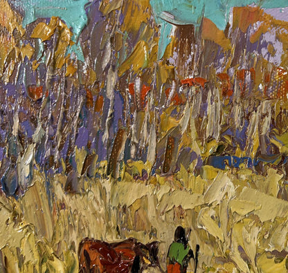 Vibrant impressionist oil painting At the forest edge by Oleksiy Ivanyuk