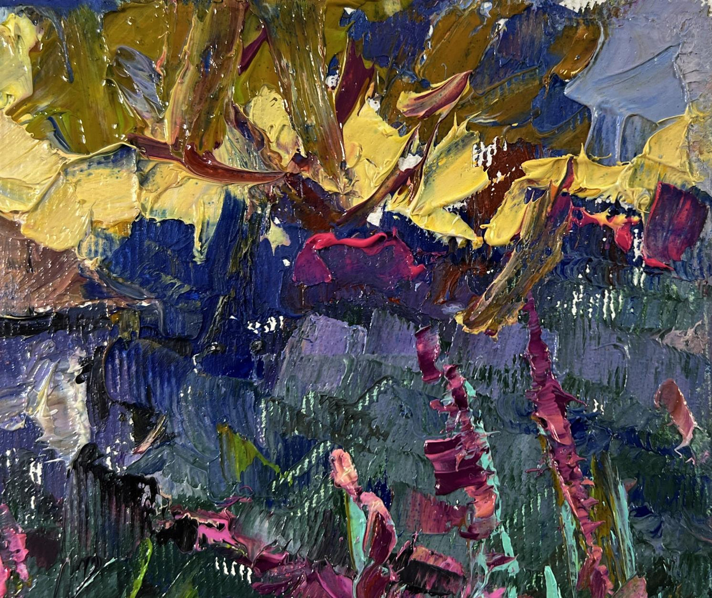 Vibrant impressionist oil painting Evening cold by Oleksiy Ivanyuk