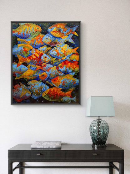 Oil painting Fish puzzles Sergey Voichenko