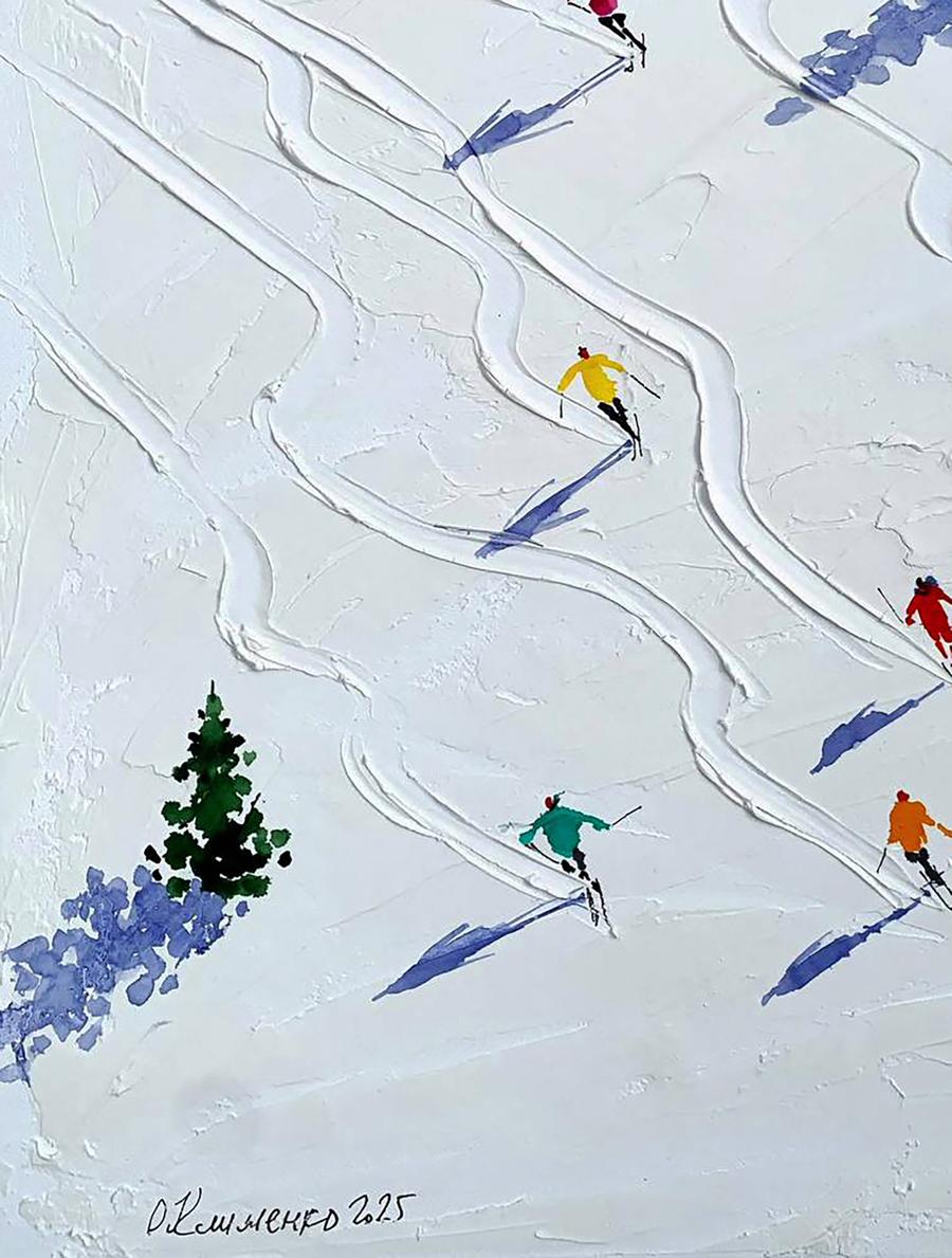 Watercolor painting Mountain Symphony Olena Klimenko