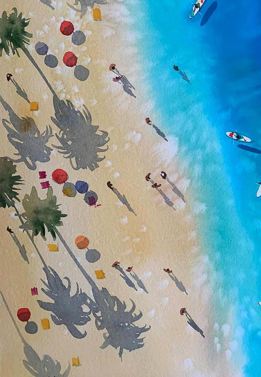 Watercolor painting Earthly Paradise Olena Klimenko