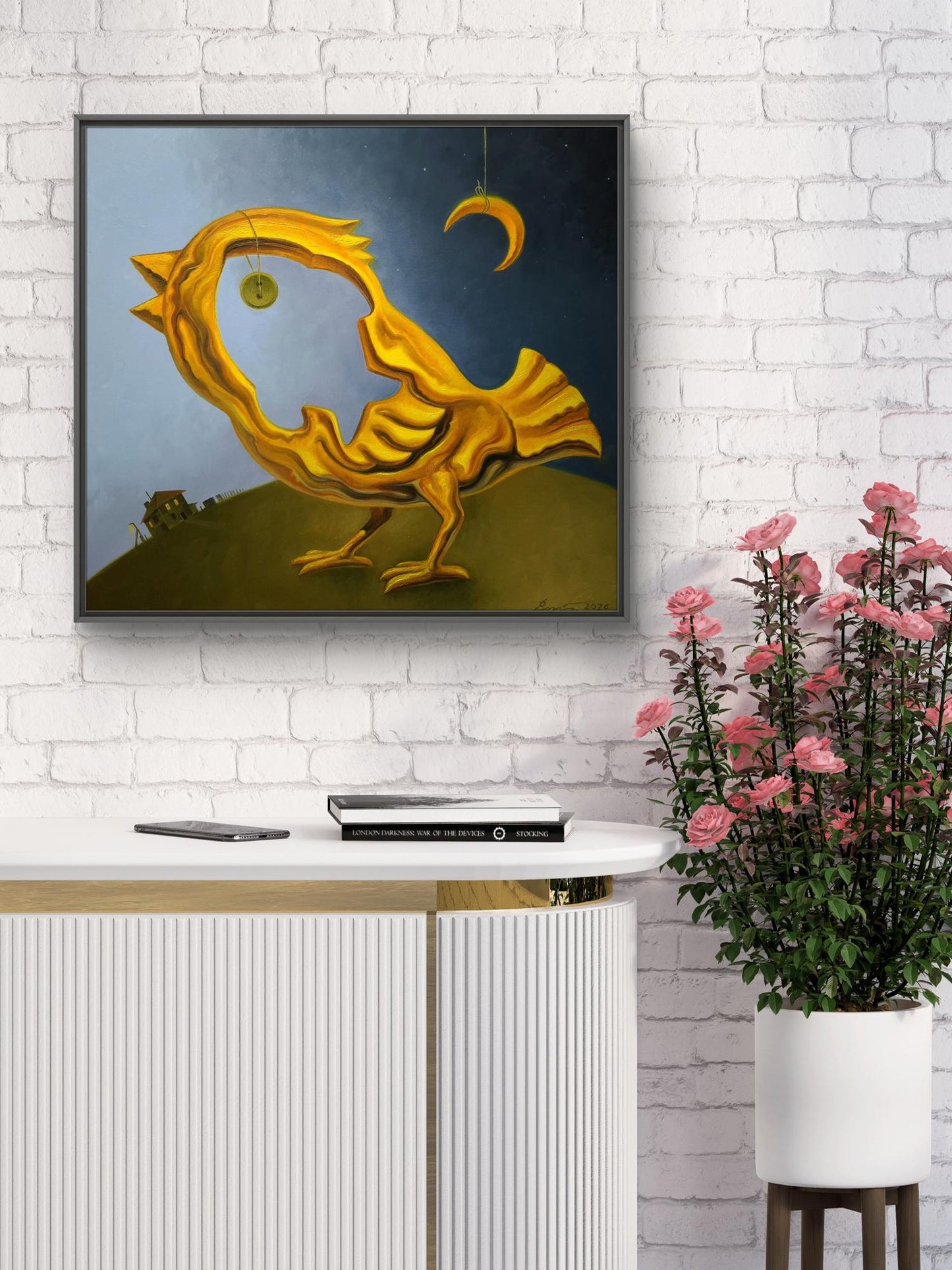 Oil painting Golden Chicken Sergey Voichenko