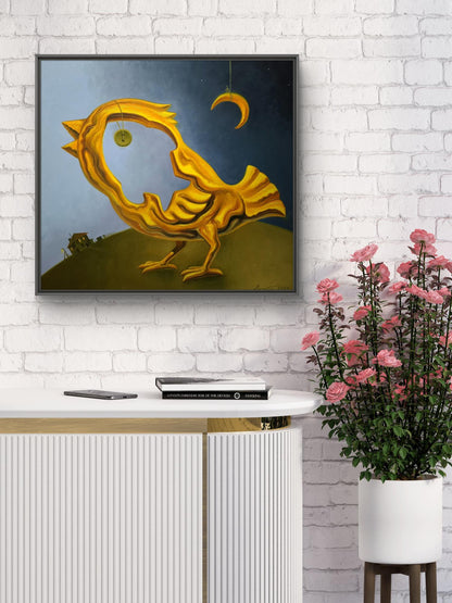 Oil painting Golden Chicken Sergey Voichenko