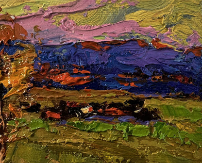 Vibrant impressionist Autumn horizon oil painting by Oleksiy Ivanyuk