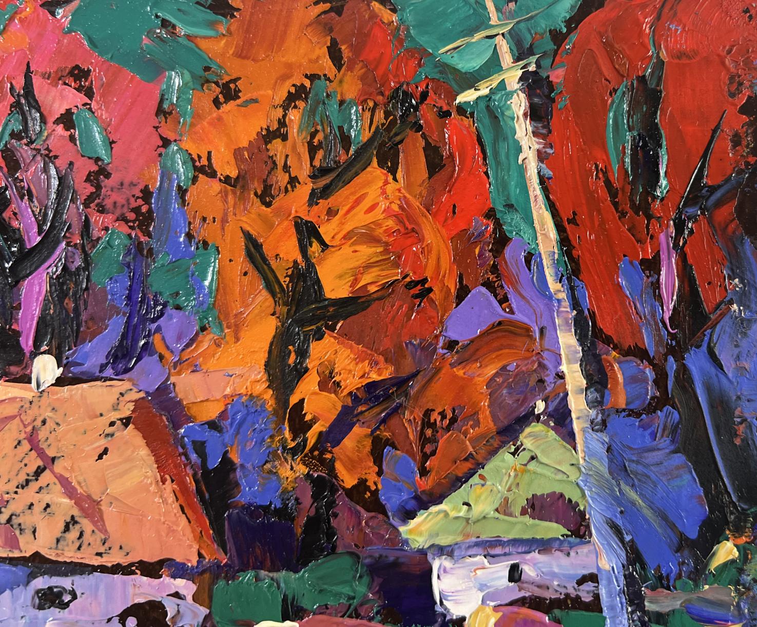Vibrant Oleksiy Ivanyuk oil painting Autumn is knocking on the windows