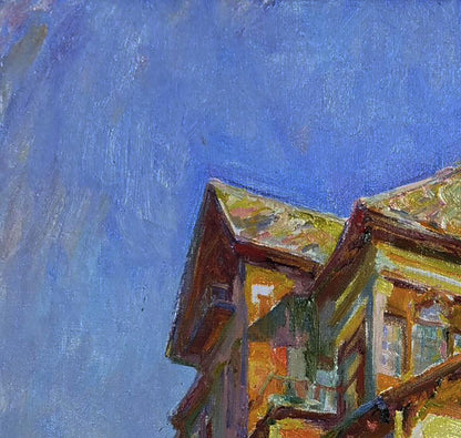 Vibrant impressionist oil painting of house east side by Leonid Pavlenko
