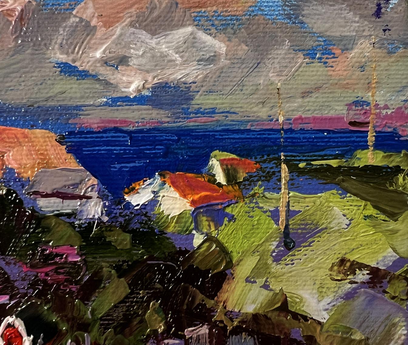 Vibrant impressionist oil painting Village Silence by Oleksiy Ivanyuk