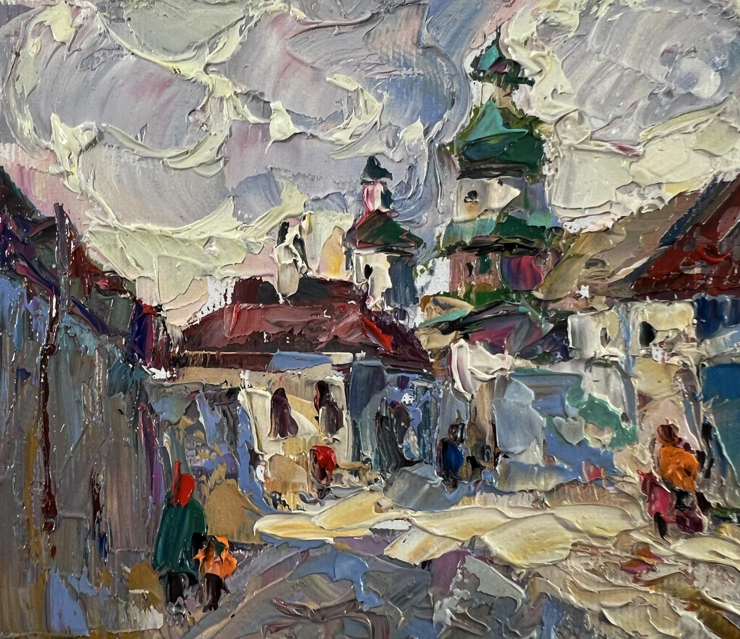 Impressionistic oil painting Morning city by Oleksiy Ivanyuk