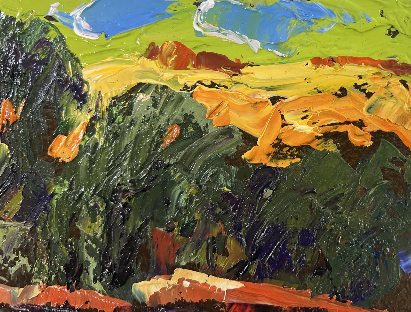 Vibrant impressionist oil painting Willows bent over the silence by Oleksiy Ivanyuk