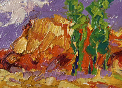 Vibrant impressionist oil painting August aftergrass by Oleksiy Ivanyuk