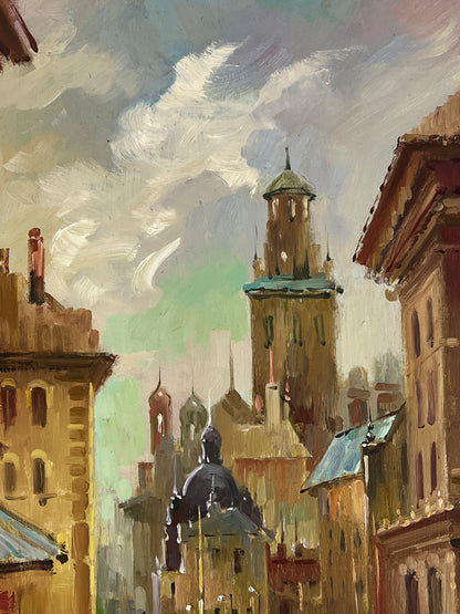 Oil painting Venetian reflection by Yuriy Suprunchuk cityscape