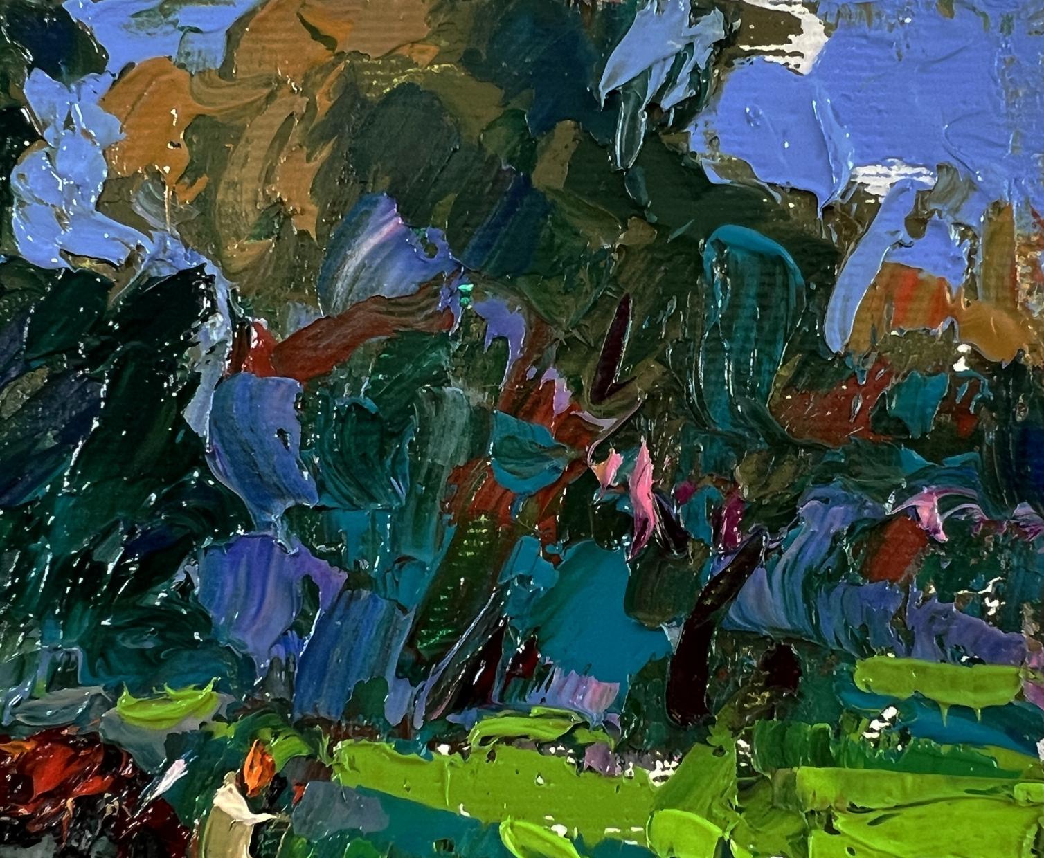 Oil painting Near the summer forest by Oleksiy Ivanyuk vibrant textured artwork