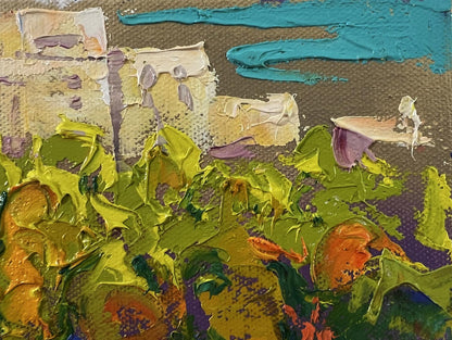 Vibrant Morning City oil painting by Oleksiy Ivanyuk with textured brushstrokes