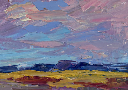 Oil painting Spring colorful day in mountains by Boris Serdyuk