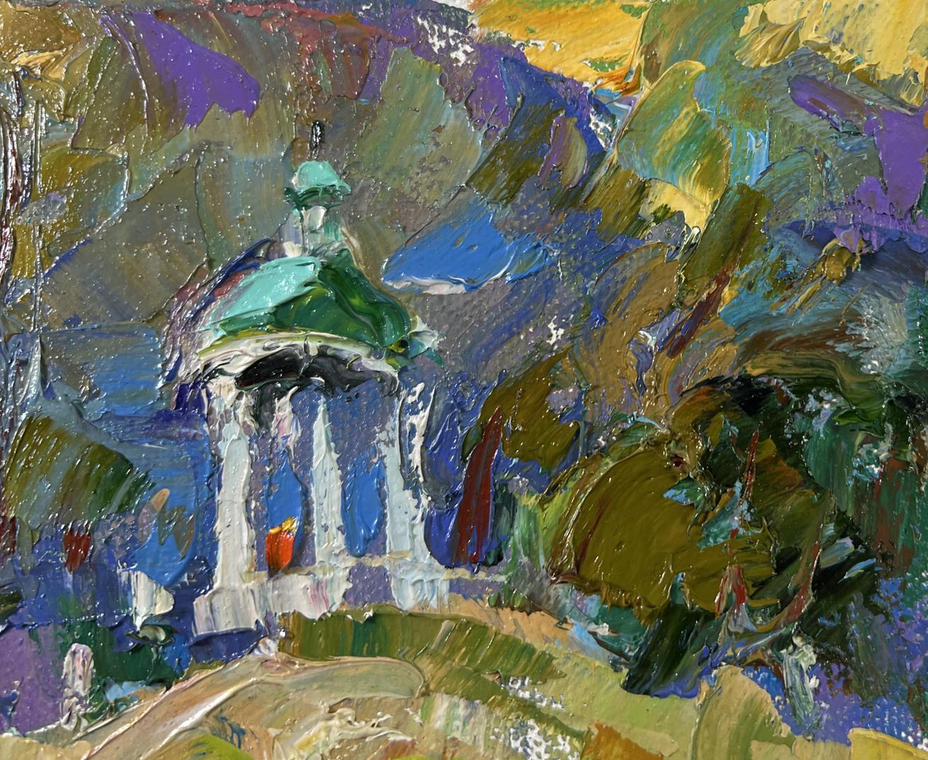 Vibrant impressionistic oil painting Silence surrounded by nature by Oleksiy Ivanyuk