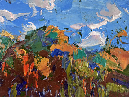 Vibrant impressionist oil painting Morning at the edge of the forest by Oleksiy Ivanyuk