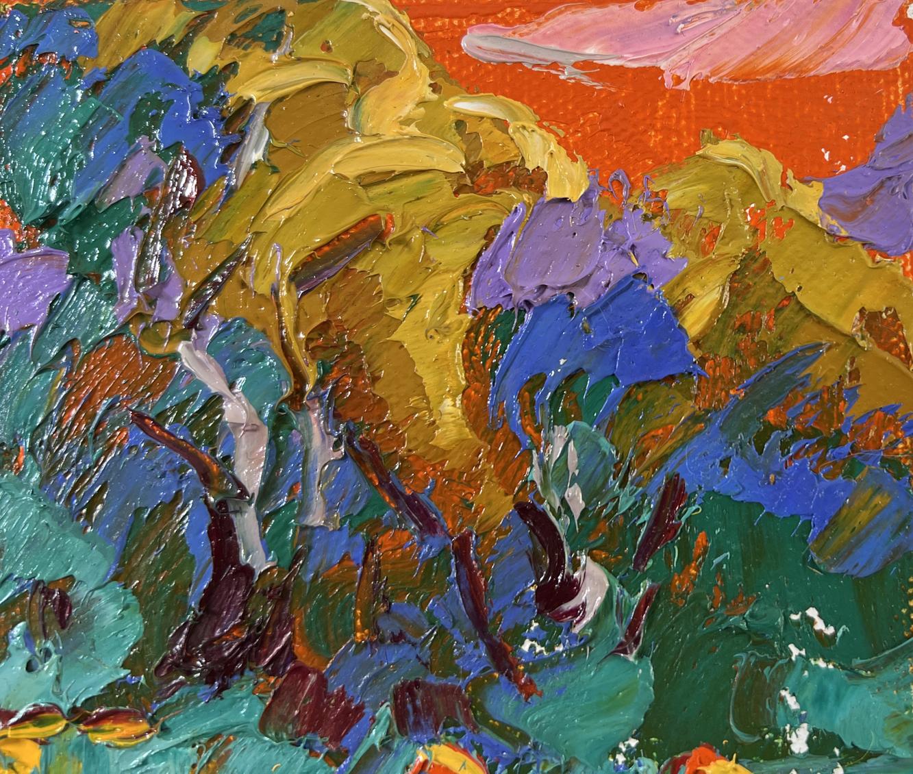 Vibrant impressionist oil painting Noon on the field by Oleksiy Ivanyuk