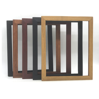 Set of 4 square Custom Wooden Frames in wood, black, brown, espresso finishes