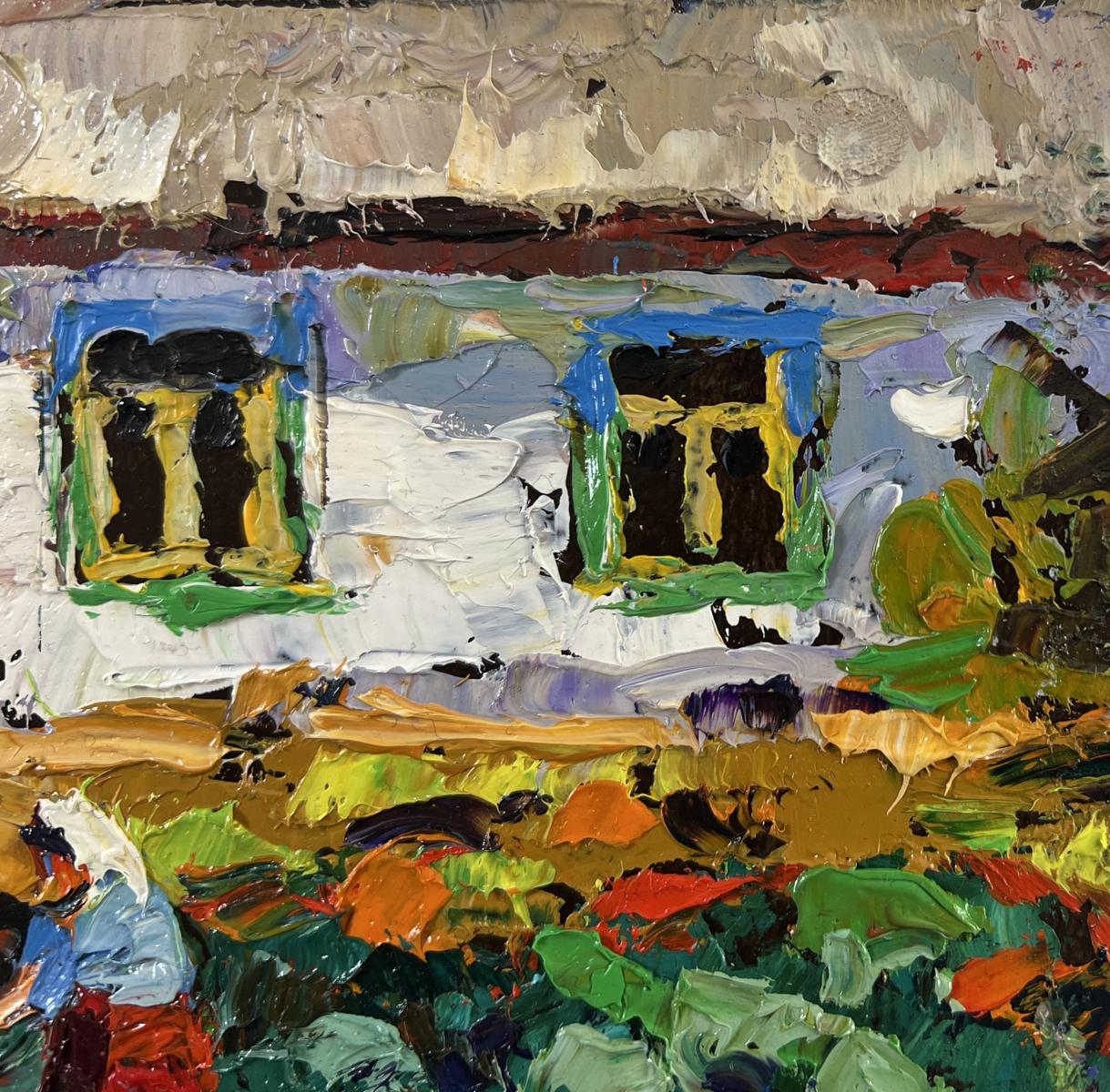 Vibrant impressionist oil painting The beds smell like home by Oleksiy Ivanyuk