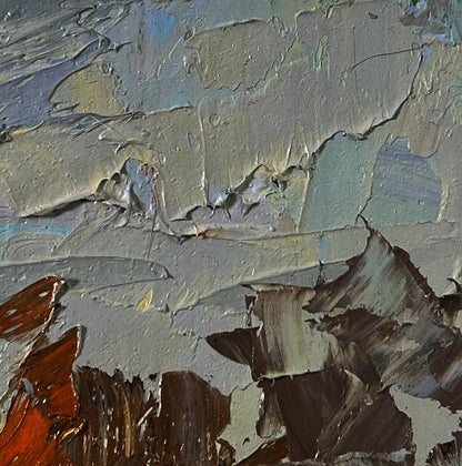 Abstract oil painting Road to the autumn forest by Boris Serdyuk