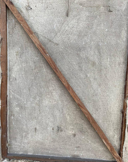 Rustic wooden stretcher with warm brown finish for Dancing young couple oil painting