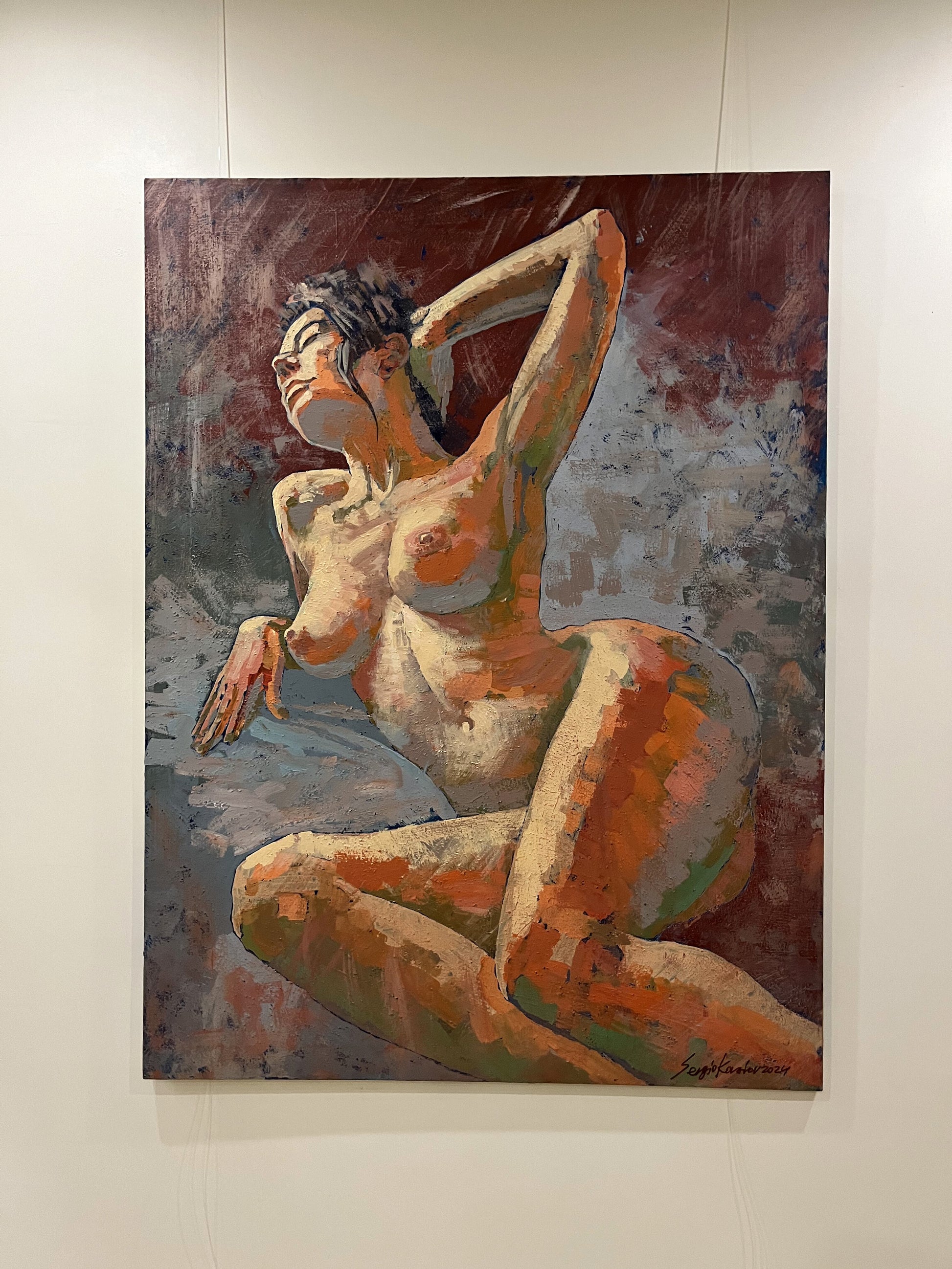 Acrylic painting Woman portrait   Serhiy Kovalev