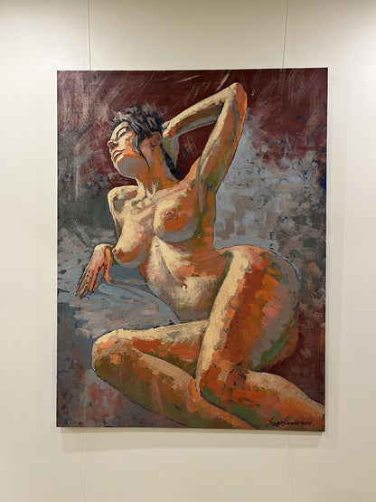 Acrylic painting Woman portrait   Serhiy Kovalev