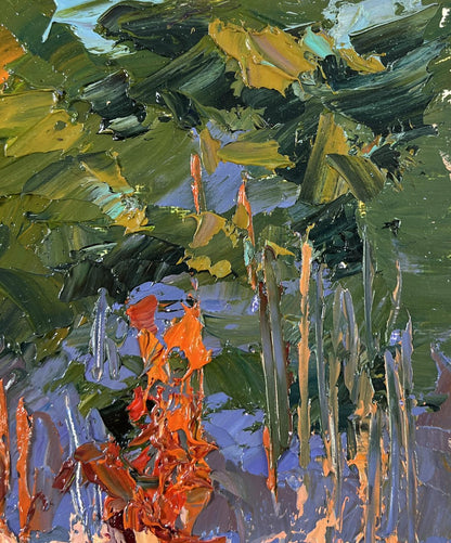 Vibrant impressionist oil painting Road into silence by Boris Serdyuk