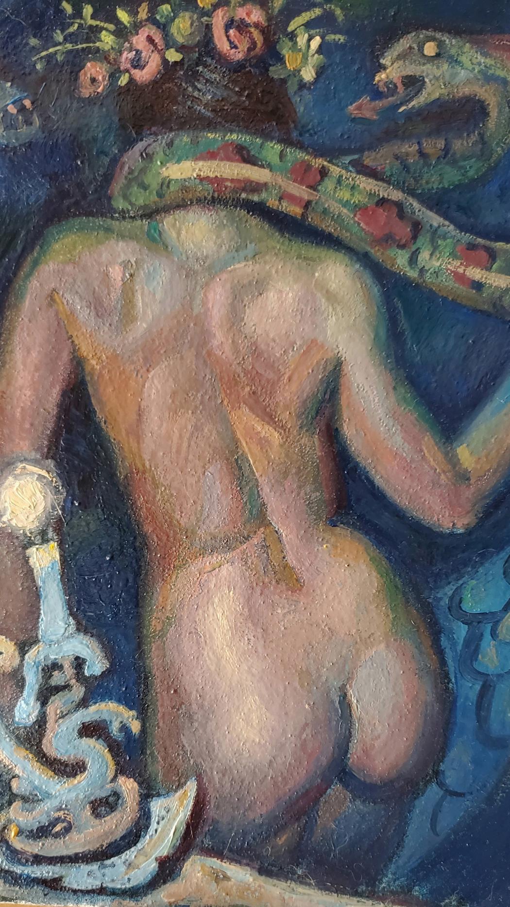 Oil painting Visions of the Creature back view by Daniil Litvinov