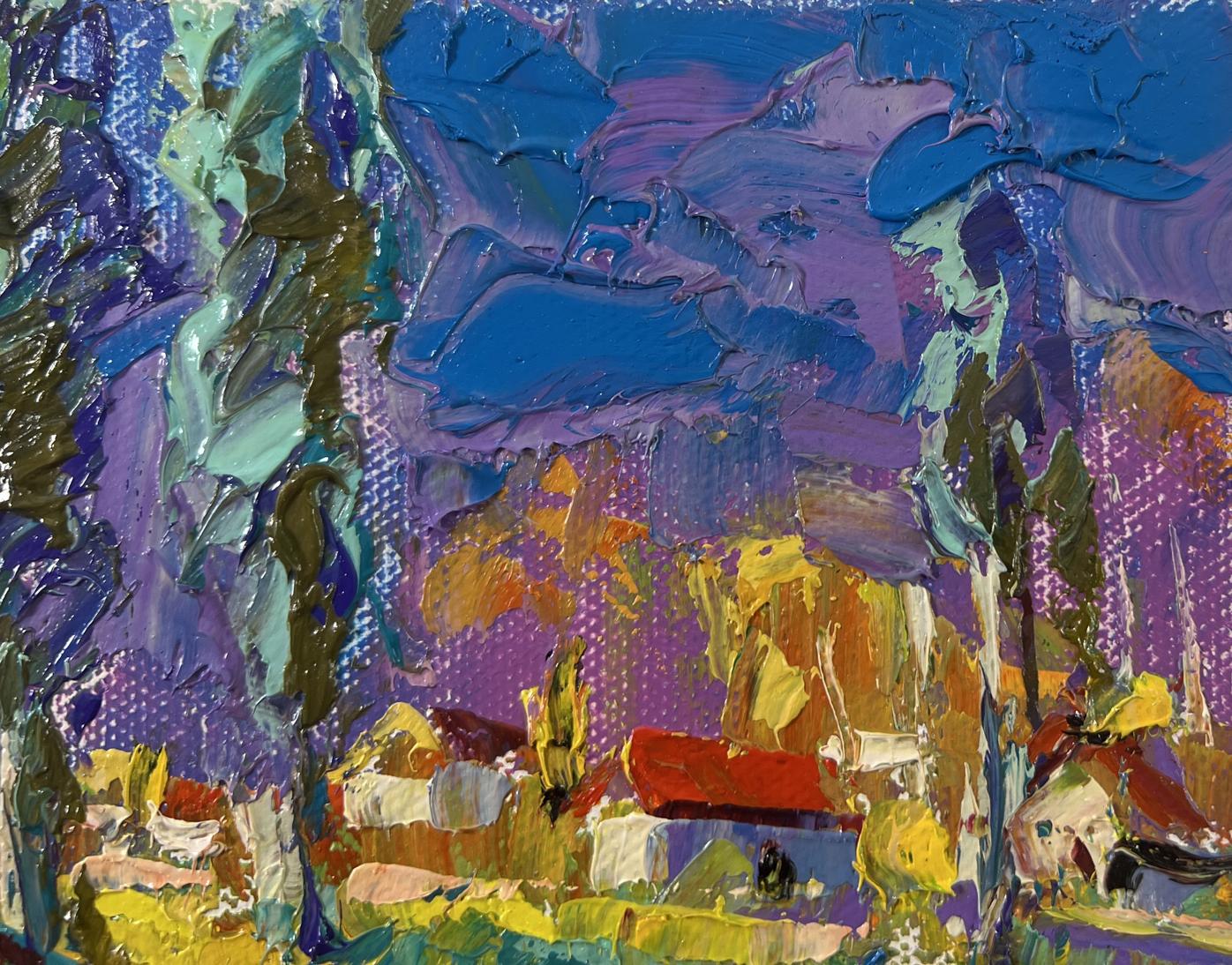 Vibrant Country Nights oil painting by Oleksiy Ivanyuk