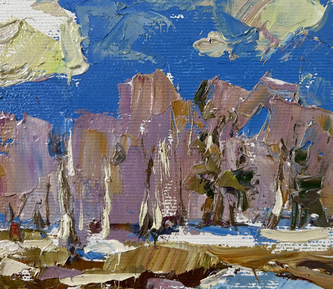 Vibrant Breath of Spring oil painting by Oleksiy Ivanyuk, desert landscape