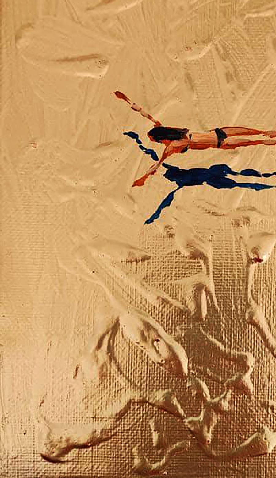 Acrylic painting Golden Pool Olena Klimenko