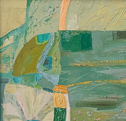 Oil painting Harmony of Green by Tatyana Shulyak with textured layers