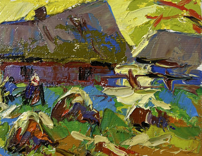Vibrant impressionist oil painting Autumn Gardens by Oleksiy Ivanyuk