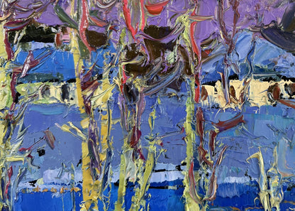 Oil painting The first breath of spring by Oksana Ivanyuk abstract expressionist