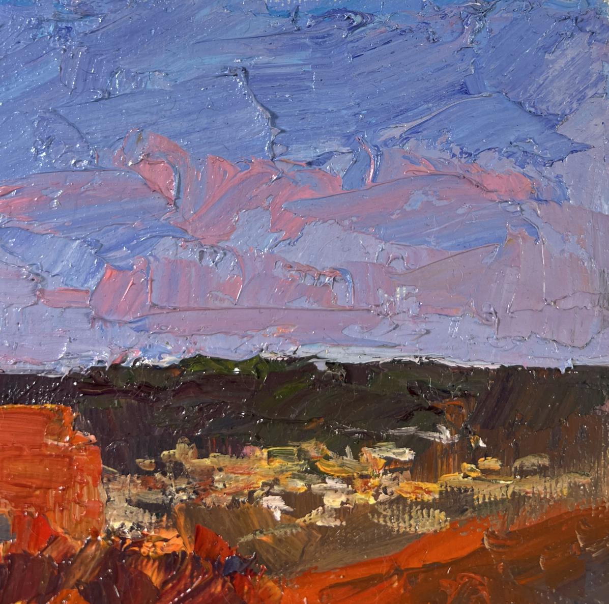 Oil painting of Castle on the Hill and Autumn by Boris Serdyuk